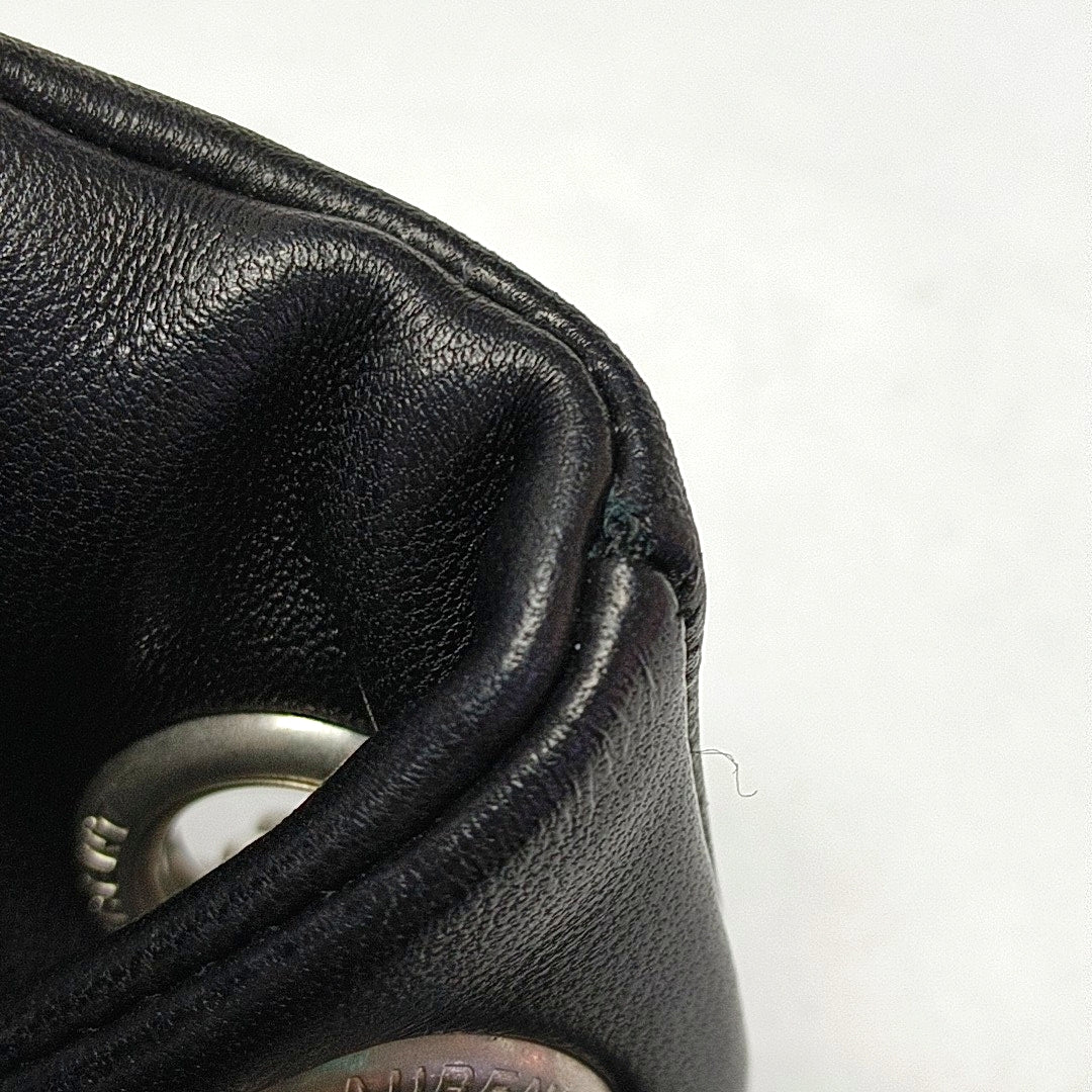 YSL PUFFER Mini Black Lamb Skin Quilted Envelope Bag, Crossbody and Shoulder Bag with Silver Hardware-(SKU)-971165723