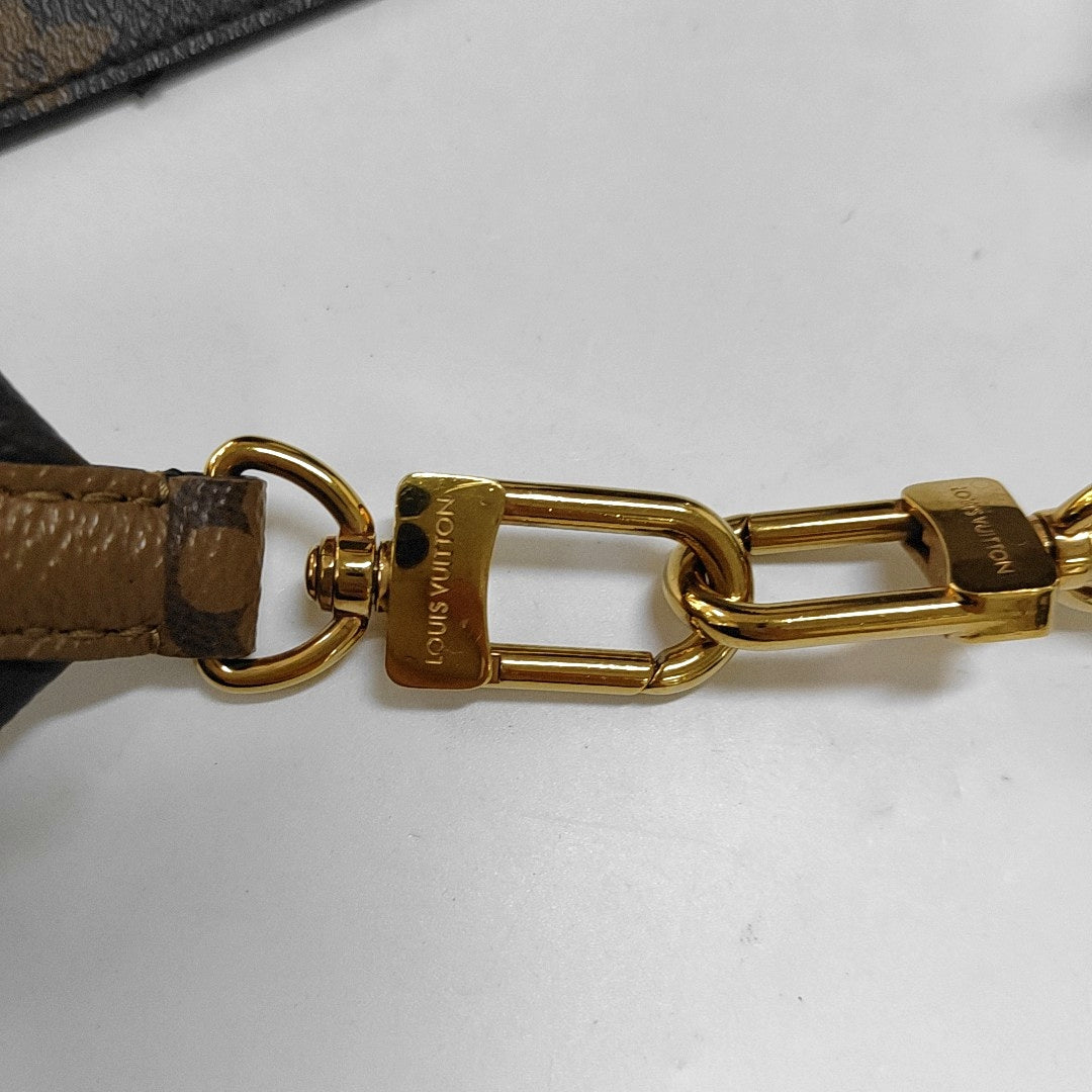 LOUIS VUITTON CRUISER Small Brown Coated Canvas Monogram Shoulder Bag Tote Crossbody Bag Detachable Strap-(SKU)-967985404