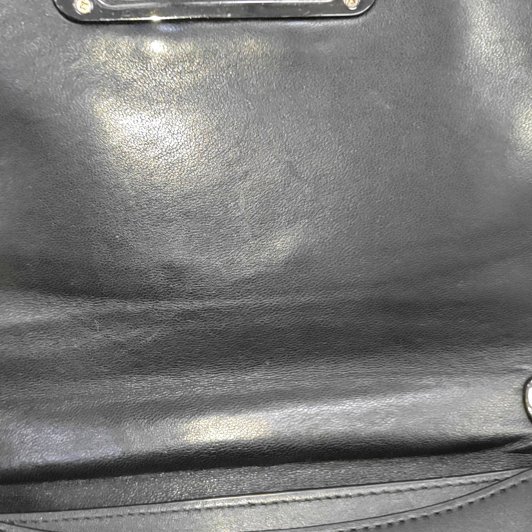 COACH SWAGGER Black Leather Studs Inlay Crossbody Bag Single Shoulder Bag Golden silver ruthenium color hardware-(SKU)-939036502