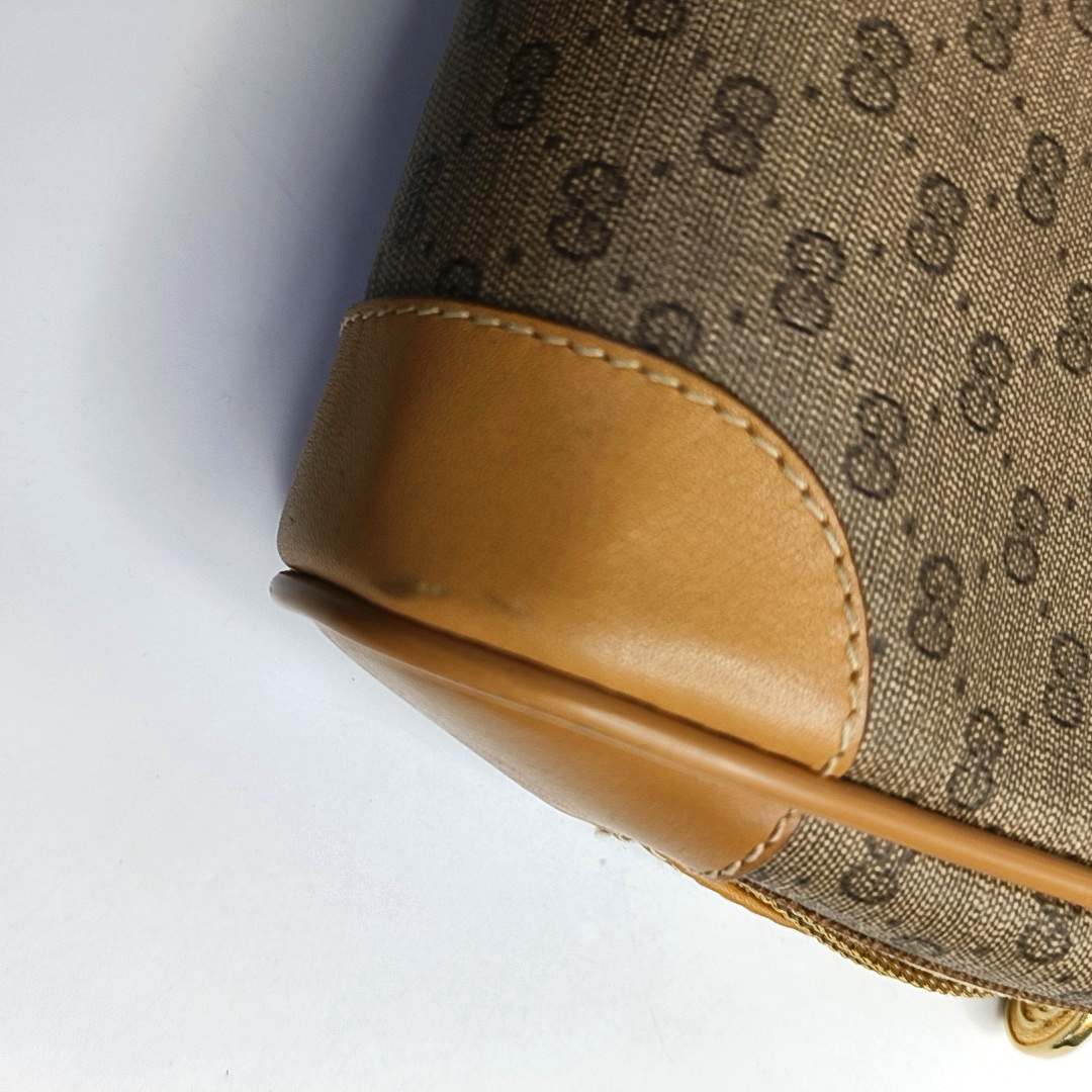 GUCCI Camera Bag Brown Coated Canvas Monogram Handbag Crossbody Single Shoulder Bag Golden hardware-(SKU)-945952111