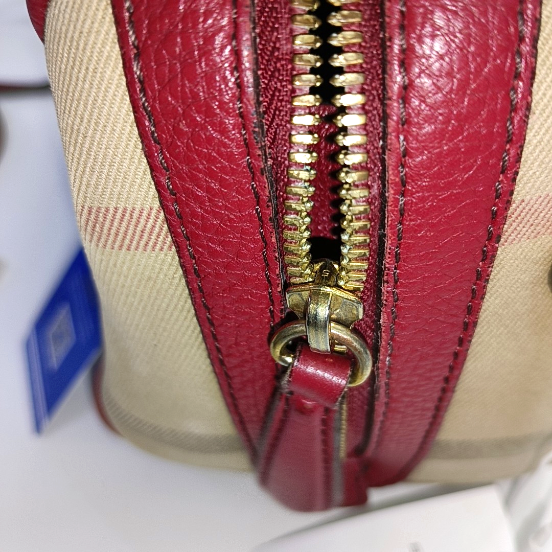 BURBERRY Alchester Brown Canvas Single Shoulder Bag Crossbody Bag Tote Bag Golden hardware Removable shoulder strap-(SKU)-929659819