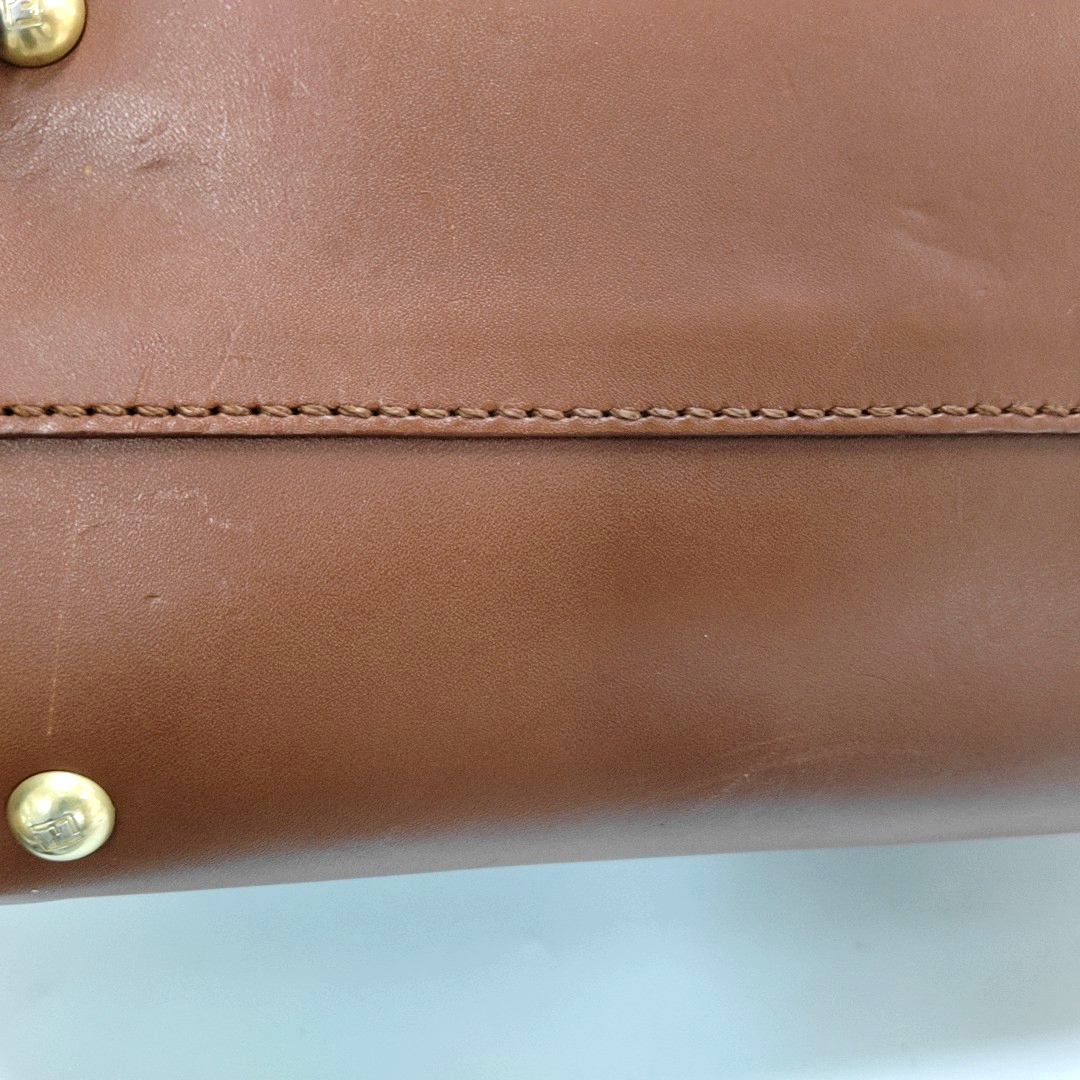 FENDI Silvana Brown cowhide crossbody bag, handbag, shoulder bag Golden hardware Removable shoulder strap-(SKU)-956716249