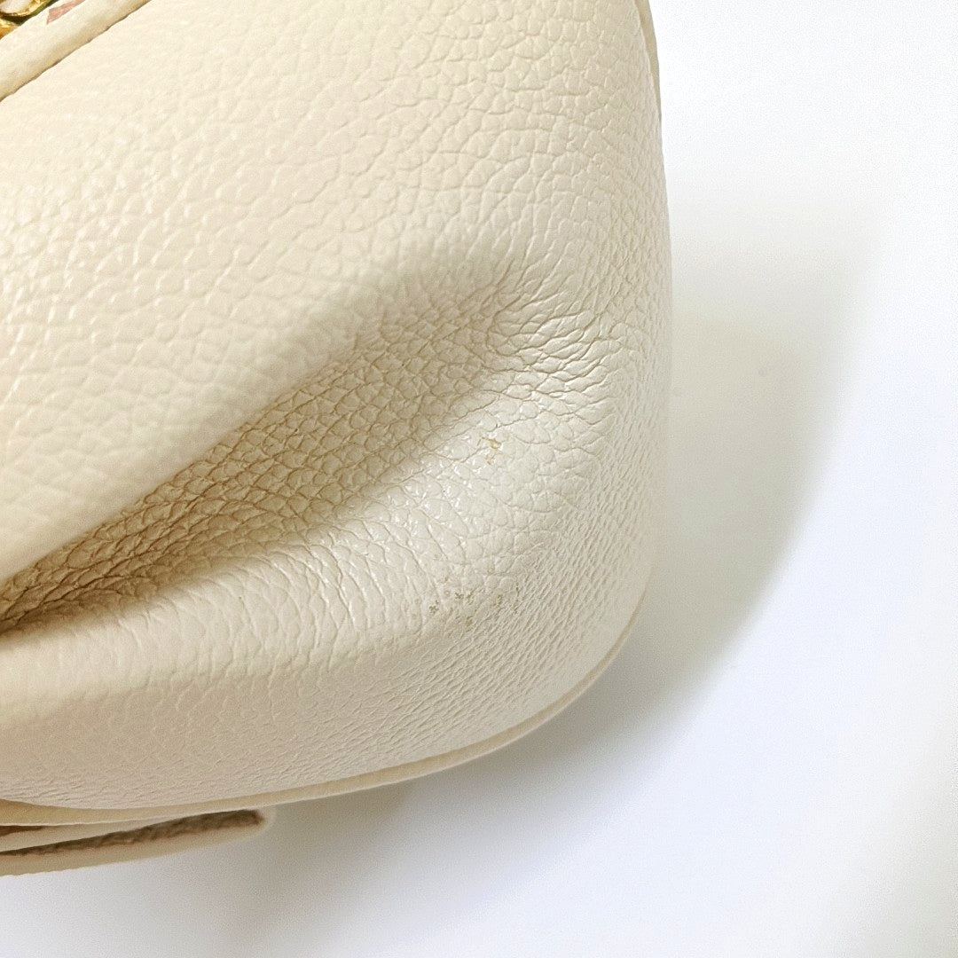 LOUIS VUITTON FAVORITE Beige Leather Monogram Embossed Shoulder Bag, Crossbody Bag with Golden Hardware and 2 Removable Straps-(SKU)-969324428