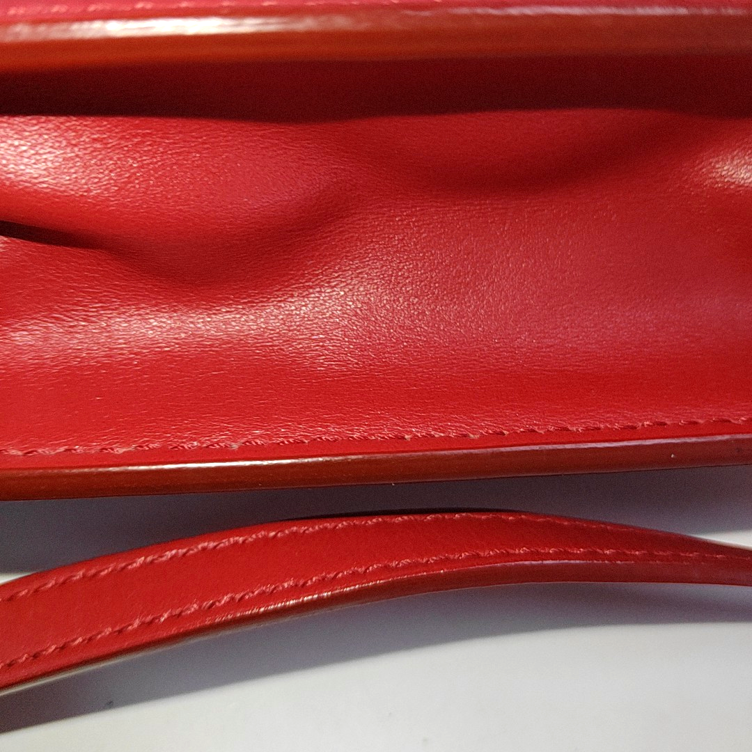 Chloé Chloé C Red Cowhide Crossbody Single Shoulder Bag Golden hardware-(SKU)-13865688