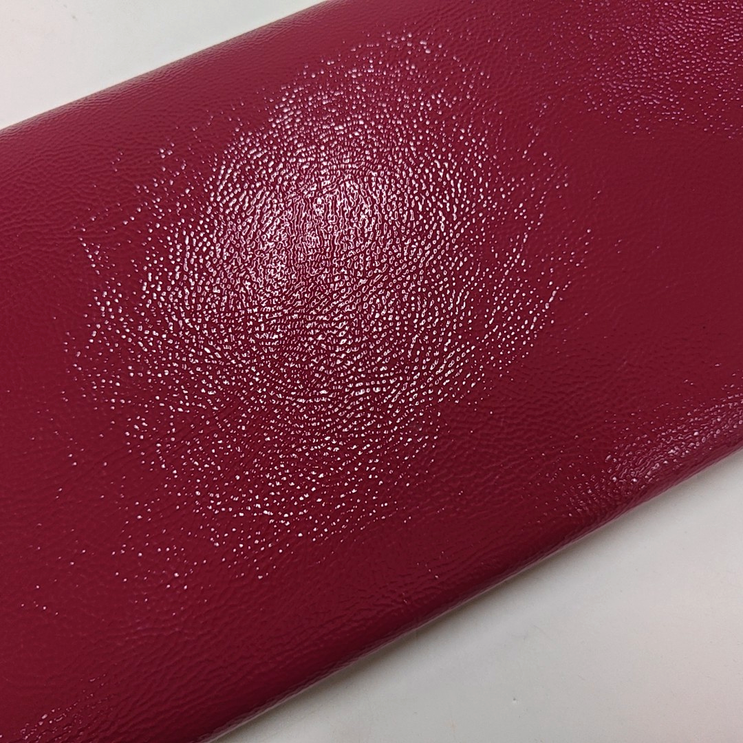 YSL BELLE JOUR Fuchsia Leather Clutch Golden hardware-(SKU)-952012951