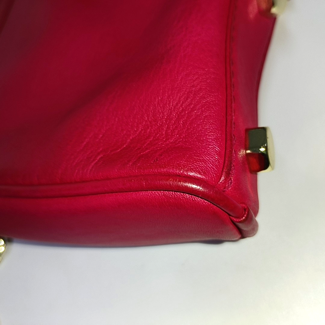 REBECCA MINKOFF M.A.C. Fuchsia Cowhide Single Shoulder Bag Crossbody Golden hardware Removable shoulder strap-(SKU)-935255870