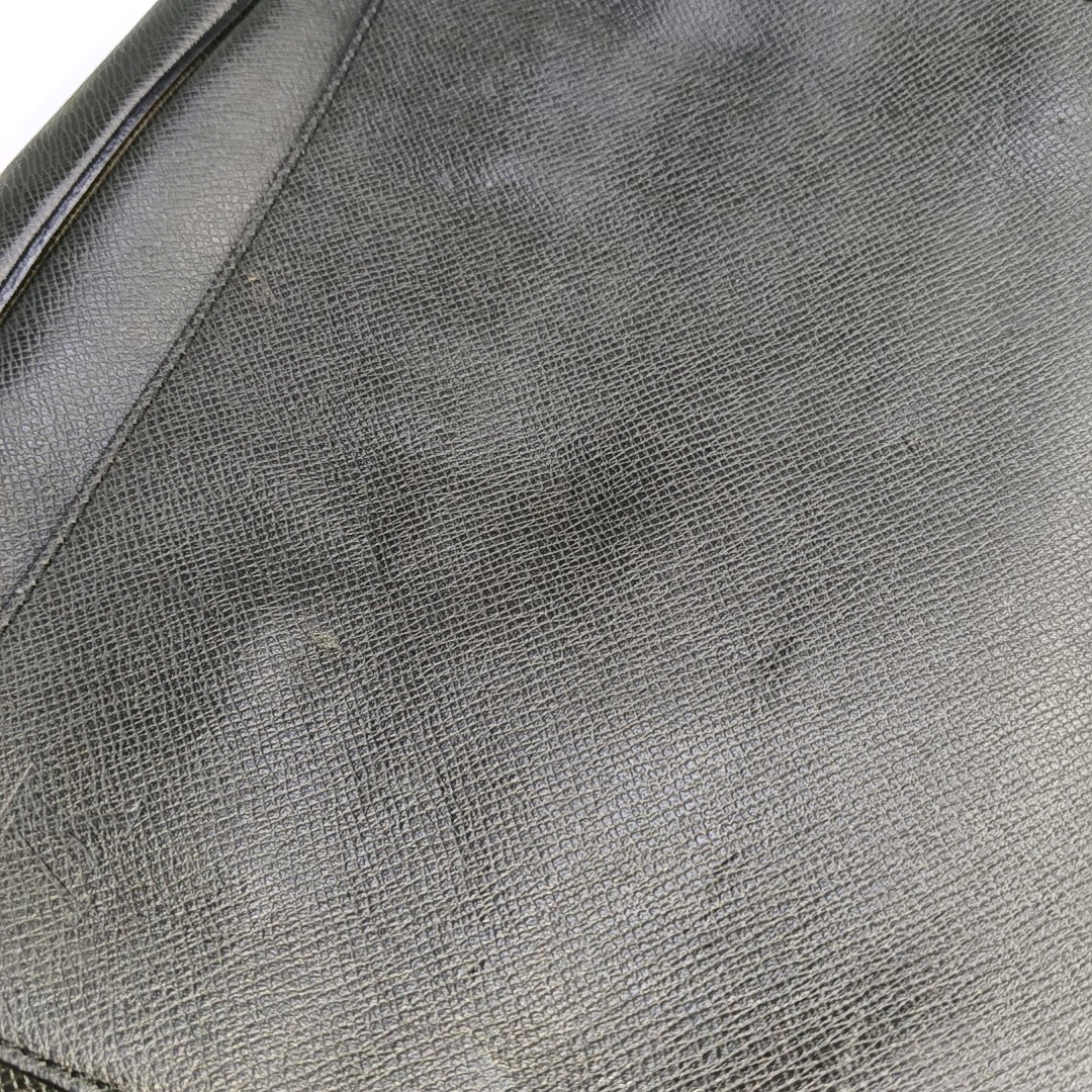 LOUIS VUITTON Black Cowhide Single Shoulder Bag Crossbody Bag Silver Hardware-(SKU)-939481514