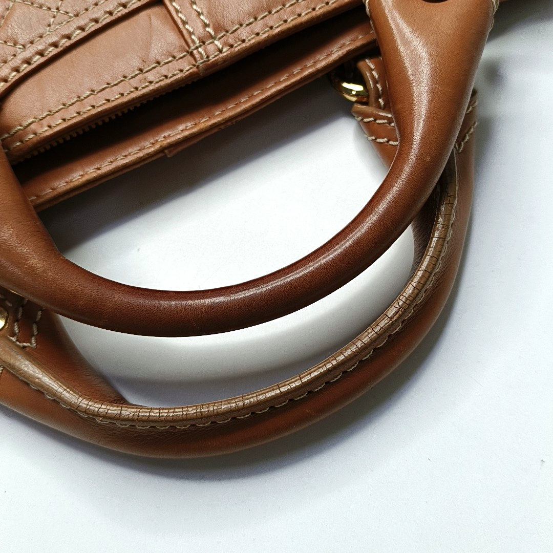 CELINE BOOGIE Medium size Brown Cowhide Handbag Golden hardware-(SKU)-947525770
