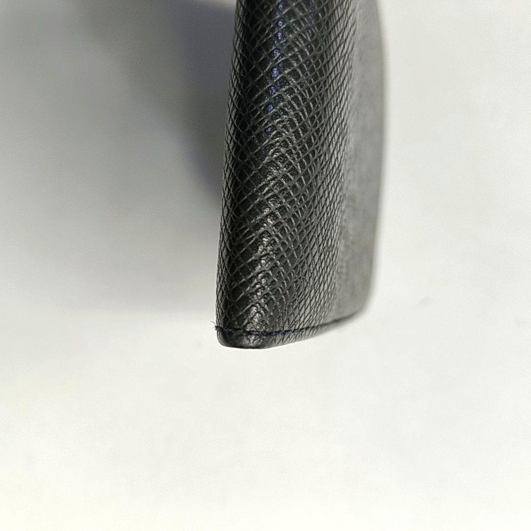 LOUIS VUITTON AMERIGO Black Cowhide Wallet Silver Hardware-(SKU)-951116576