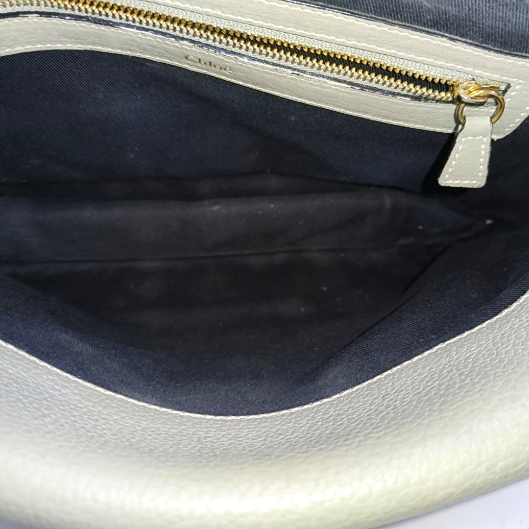 Chloé Sally Medium size Grey Leather Single Shoulder Bag Golden hardware-(SKU)-958155773