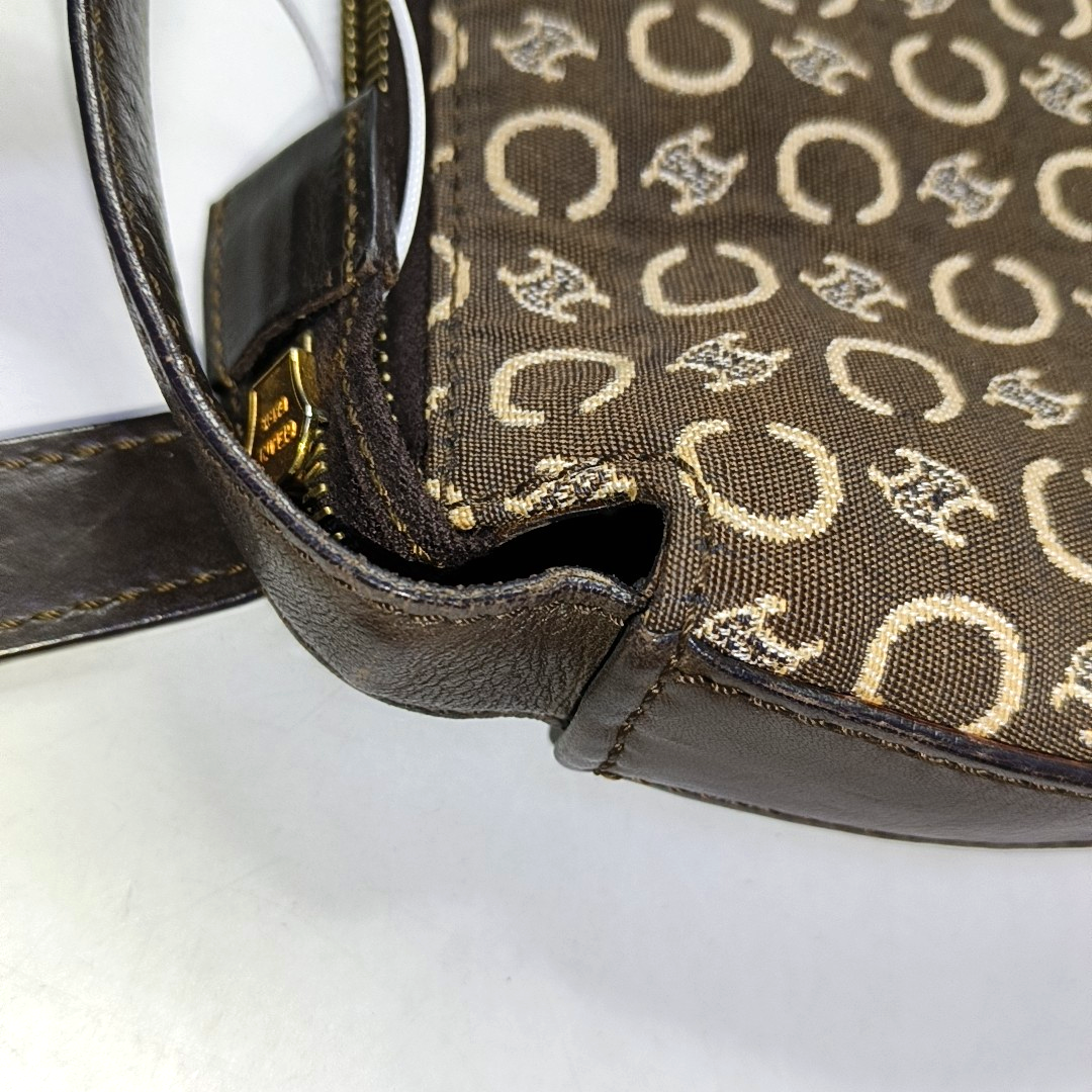 CELINE Tote bag Brown Canvas Shoulder Bag Golden hardware-(SKU)-951945136