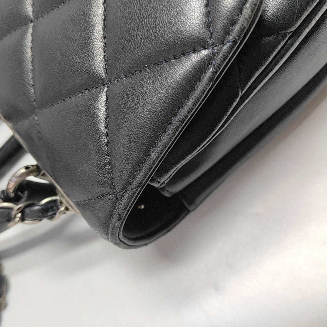 CHANEL TRENDY CC Small Dark Blue Lamb Leather Quilted Single Shoulder Bag Handbag Crossbody Bag Detachable Strap-(SKU)-970291914