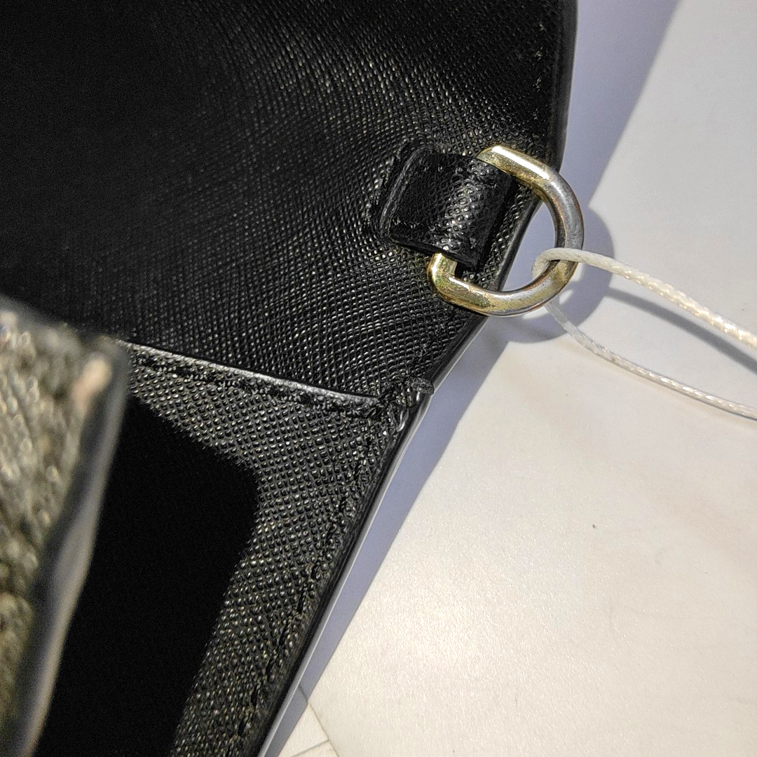 TORY BURCH York Black Leather Embossed Crossbody Single Shoulder Bag Golden hardware Removable shoulder strap-(SKU)-14436887