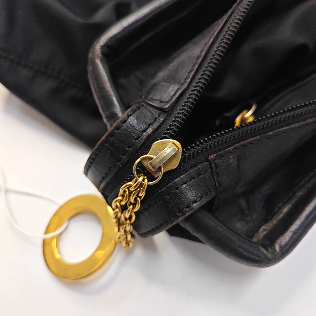CELINE Tote bag Black Nylon Single Shoulder Bag Tote Bag Golden hardware-(SKU)-951886328