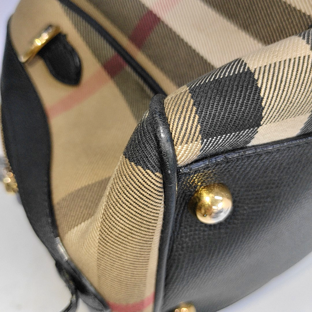 BURBERRY Alchester Multicolor Canvas Handbag Golden hardware-(SKU)-939790011