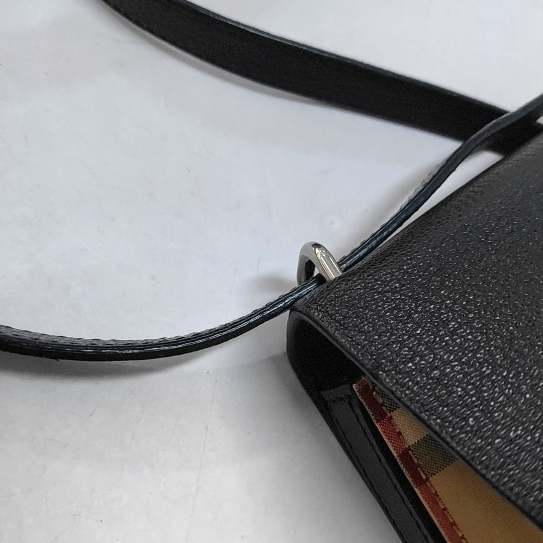 BURBERRY D-Ring mini Black leather crossbody single shoulder bag handbag Silver Hardware Removable shoulder strap-(SKU)-951874006