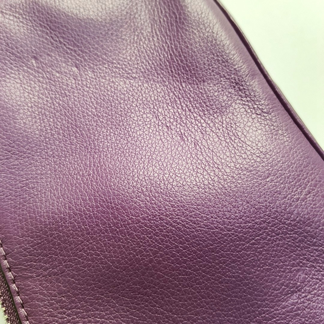 COACH NOLITA Purple Leather Carriage Shoulder Bag Tote Bag Silver Hardware-(SKU)-951333316