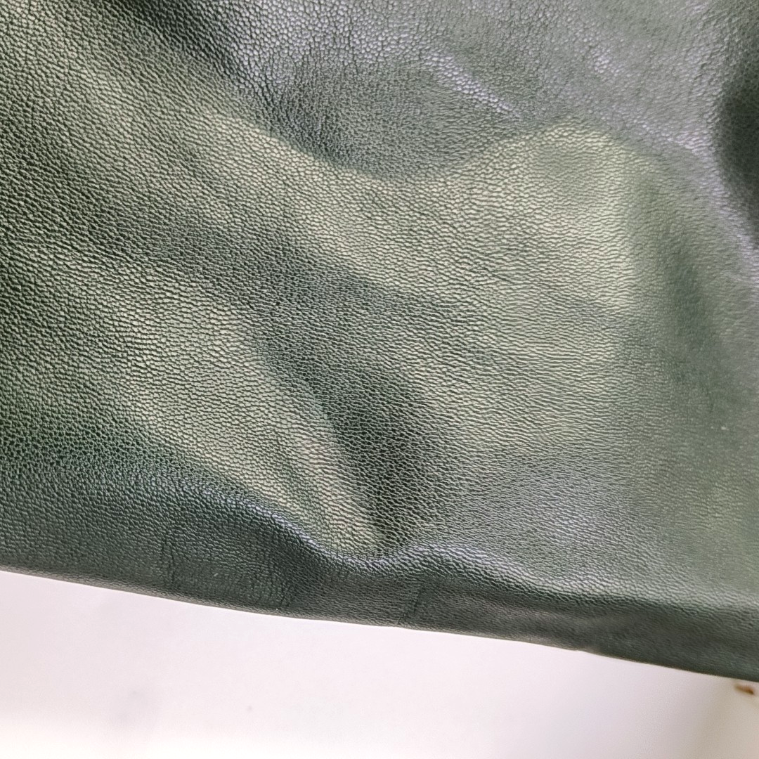 YSL RIVE GAUCHE Dark Green Cowhide Handbag Single Shoulder Bag Crossbody Golden hardware-(SKU)-956521580