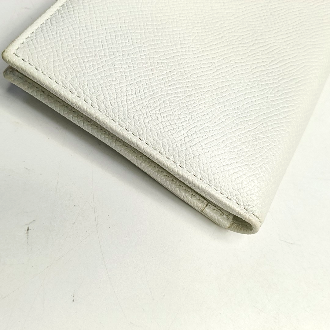 BVLGARI BVLGARI White Cowhide Wallet Silver Hardware-(SKU)-949211170