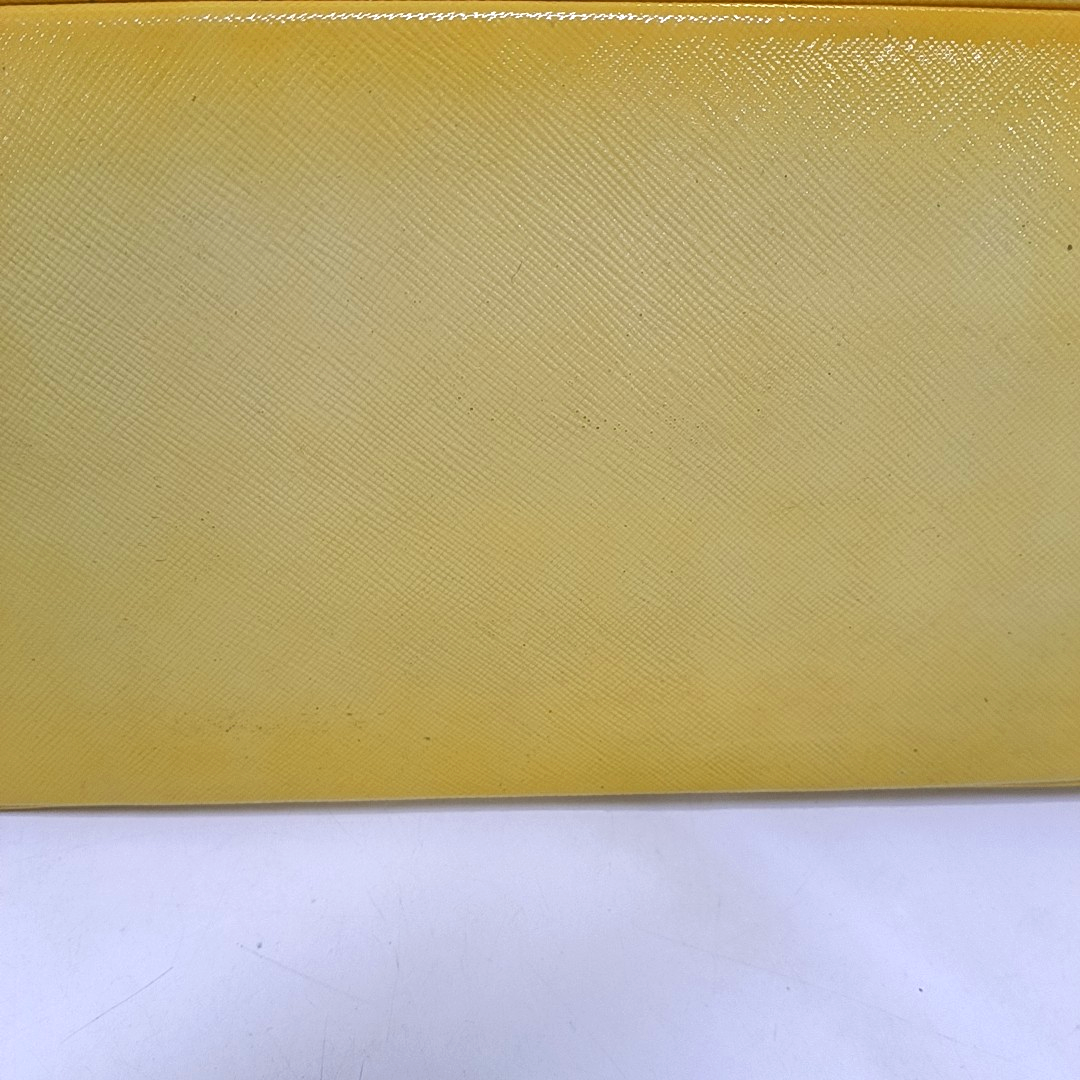 PRADA Promenade Yellow Cowhide Logo Monogram Crossbody Tote Bag Golden hardware Removable shoulder strap-(SKU)-959047479
