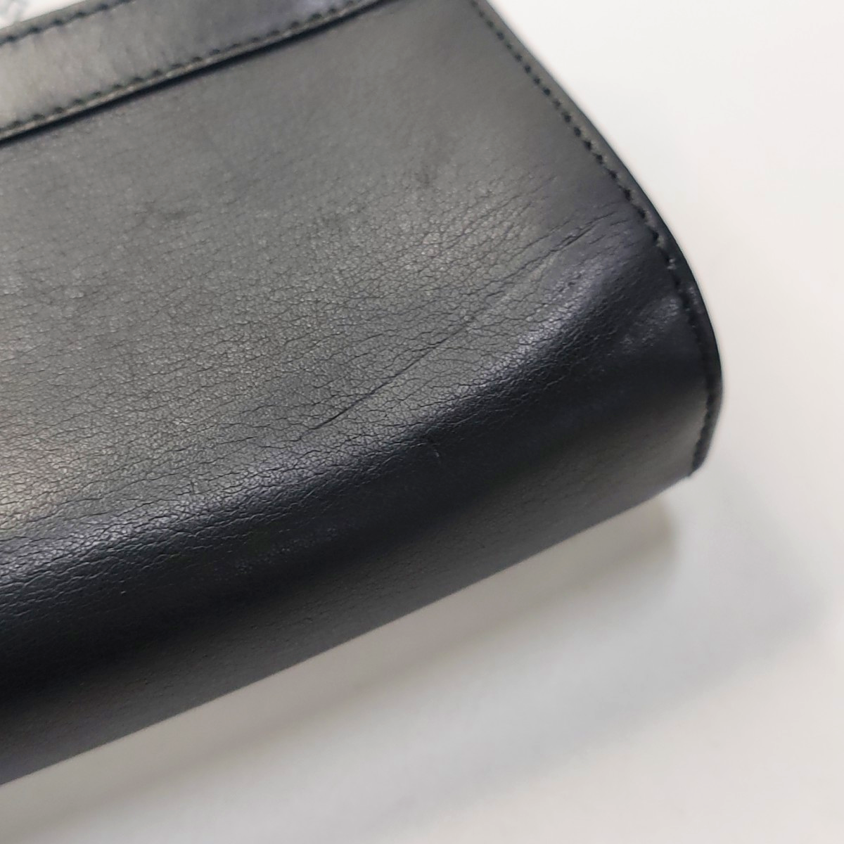LOEWE Black Leather Studs Wallet Silver Hardware-(SKU)-943658143
