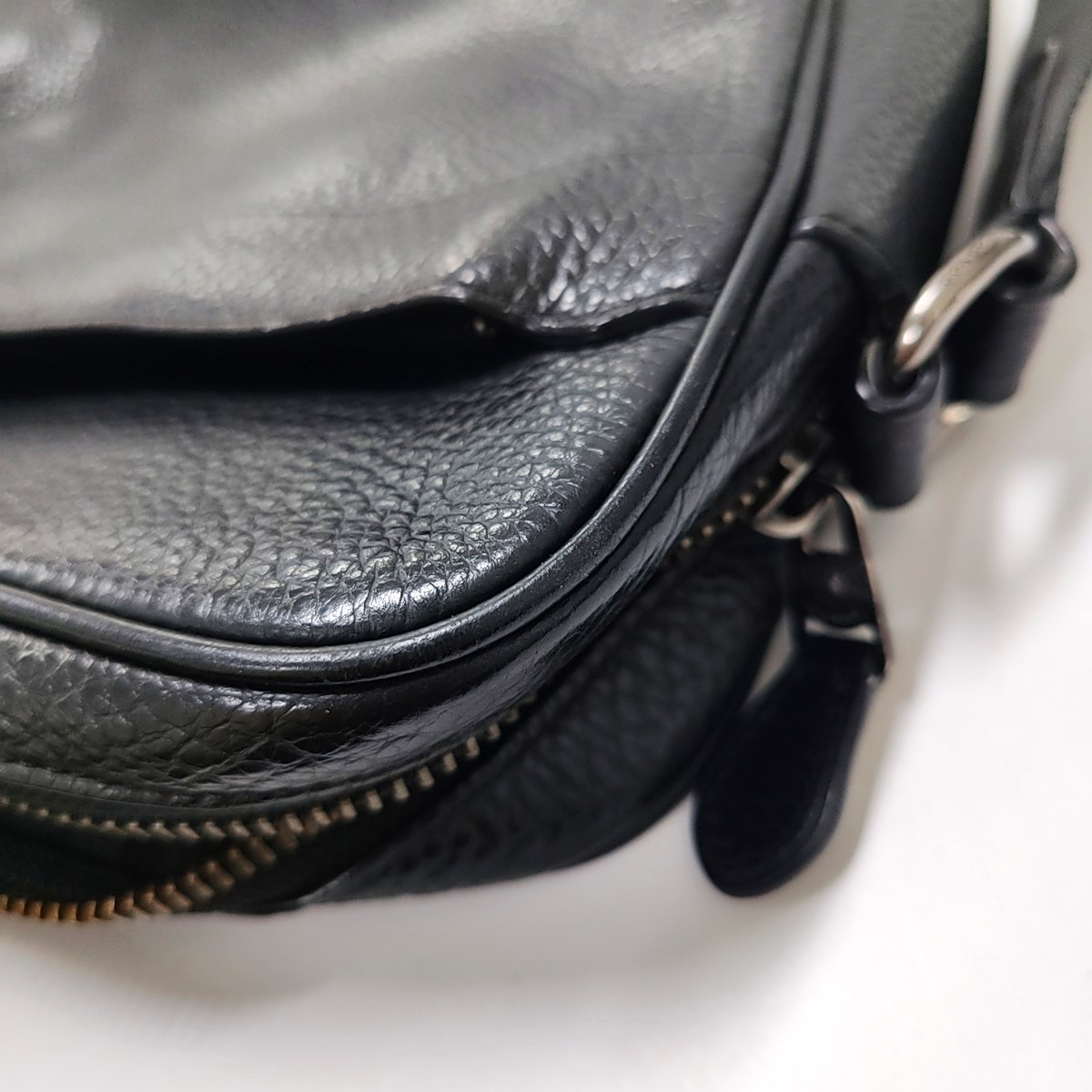 COACH Dark Gray Leather Single Shoulder Bag Crossbody Silver Hardware-(SKU)-940929970