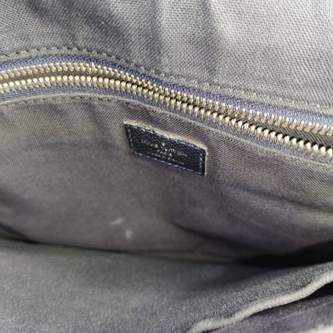 LOUIS VUITTON ROMAN Blue Cowhide Crossbody Bag Silver Hardware-(SKU)-959266861