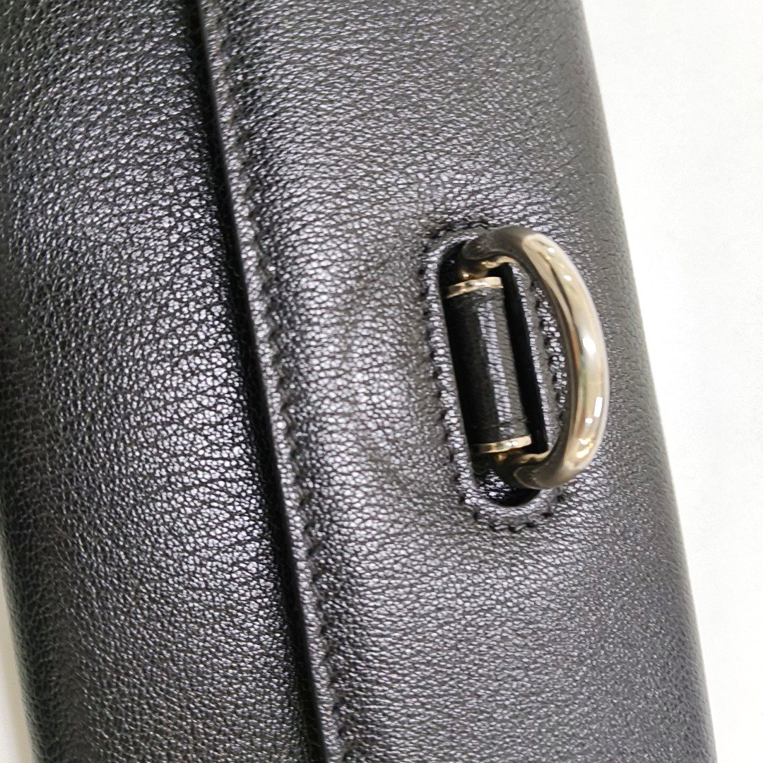 BURBERRY D-Ring Black Cowhide Wallet-(SKU)-958091662