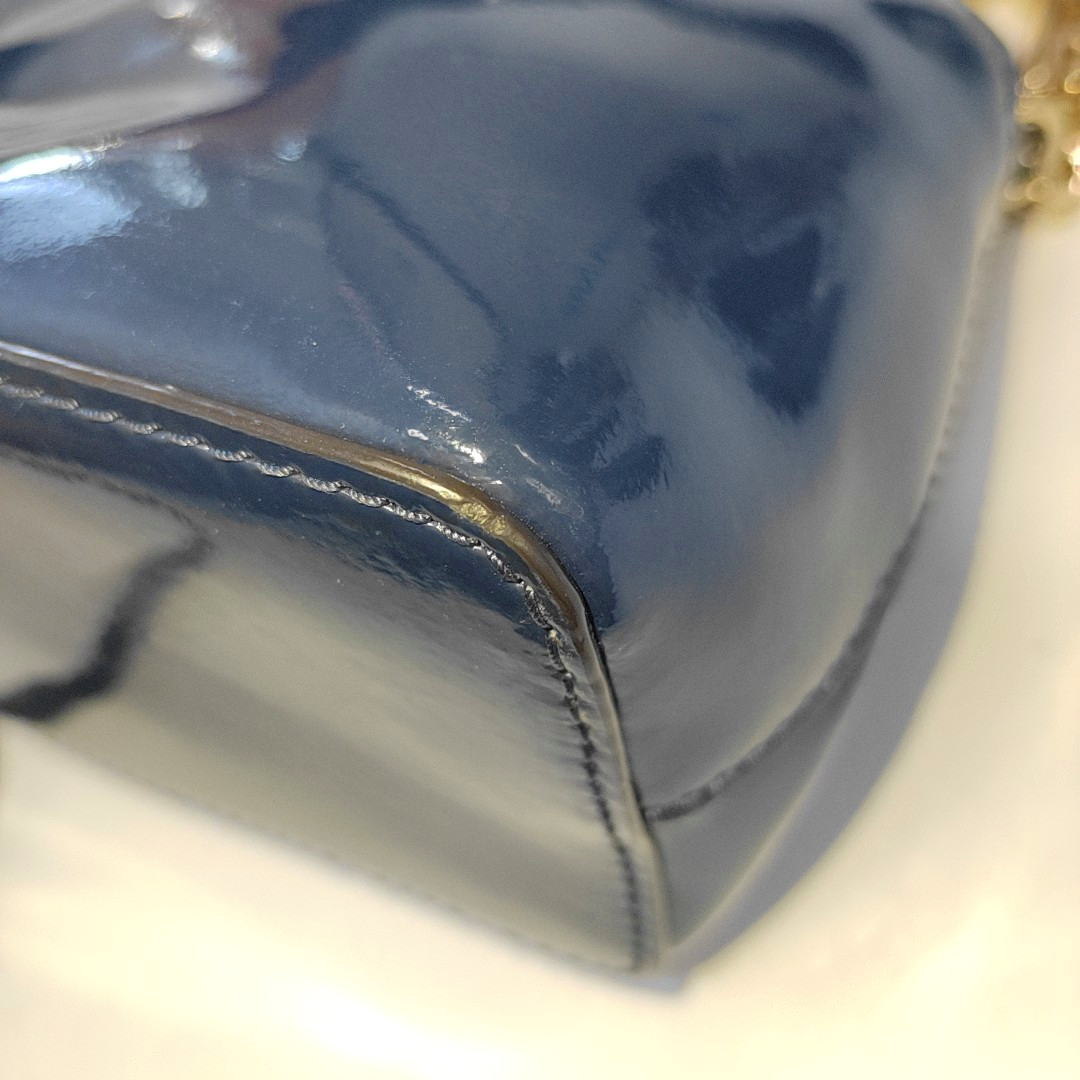 MICHAEL KORS Blue Patent Leather Single Shoulder Bag Crossbody Bag Golden hardware-(SKU)-14206783