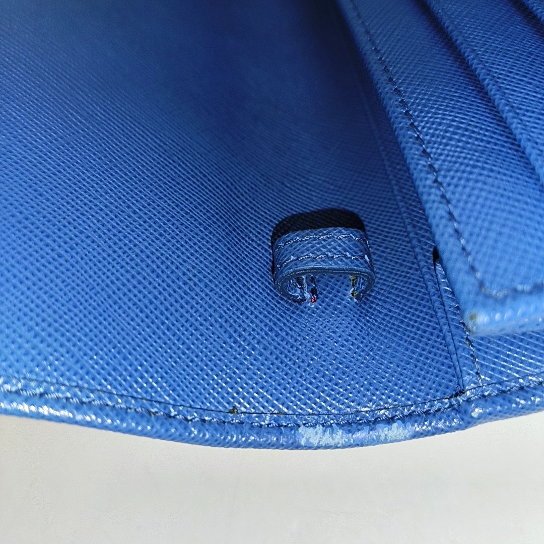 PRADA Blue cowhide cross-grain crossbody bag Golden hardware Removable shoulder strap-(SKU)-14332221