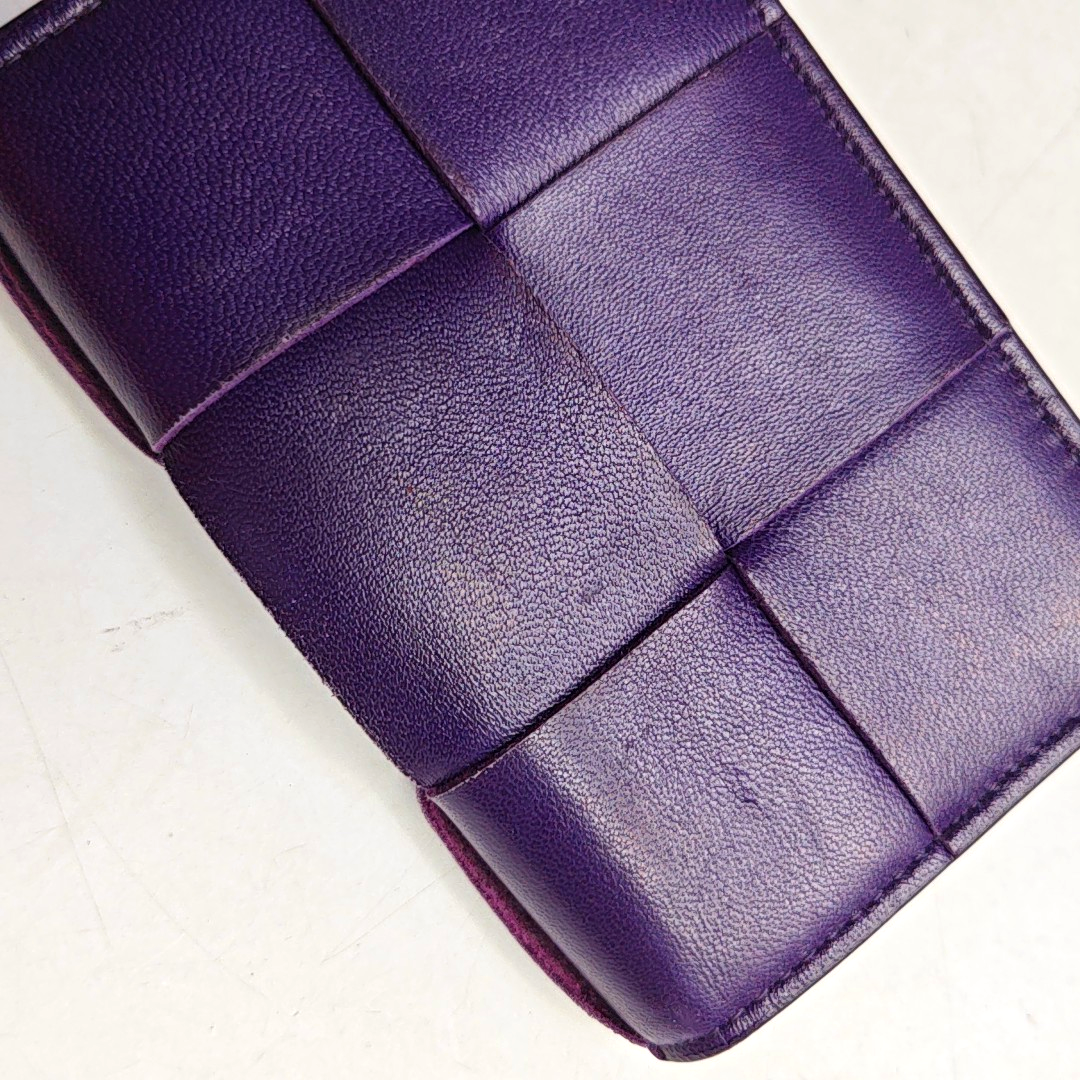 BOTTEGA VENETA Purple Cowhide Wallet-(SKU)-958679200