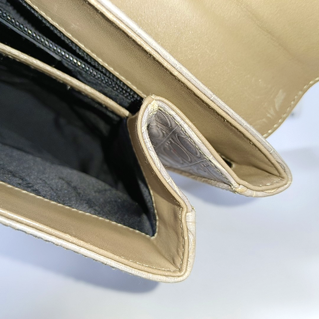 FERRAGAMO Kelly Khaki Leather Tote Golden hardware-(SKU)-14500096
