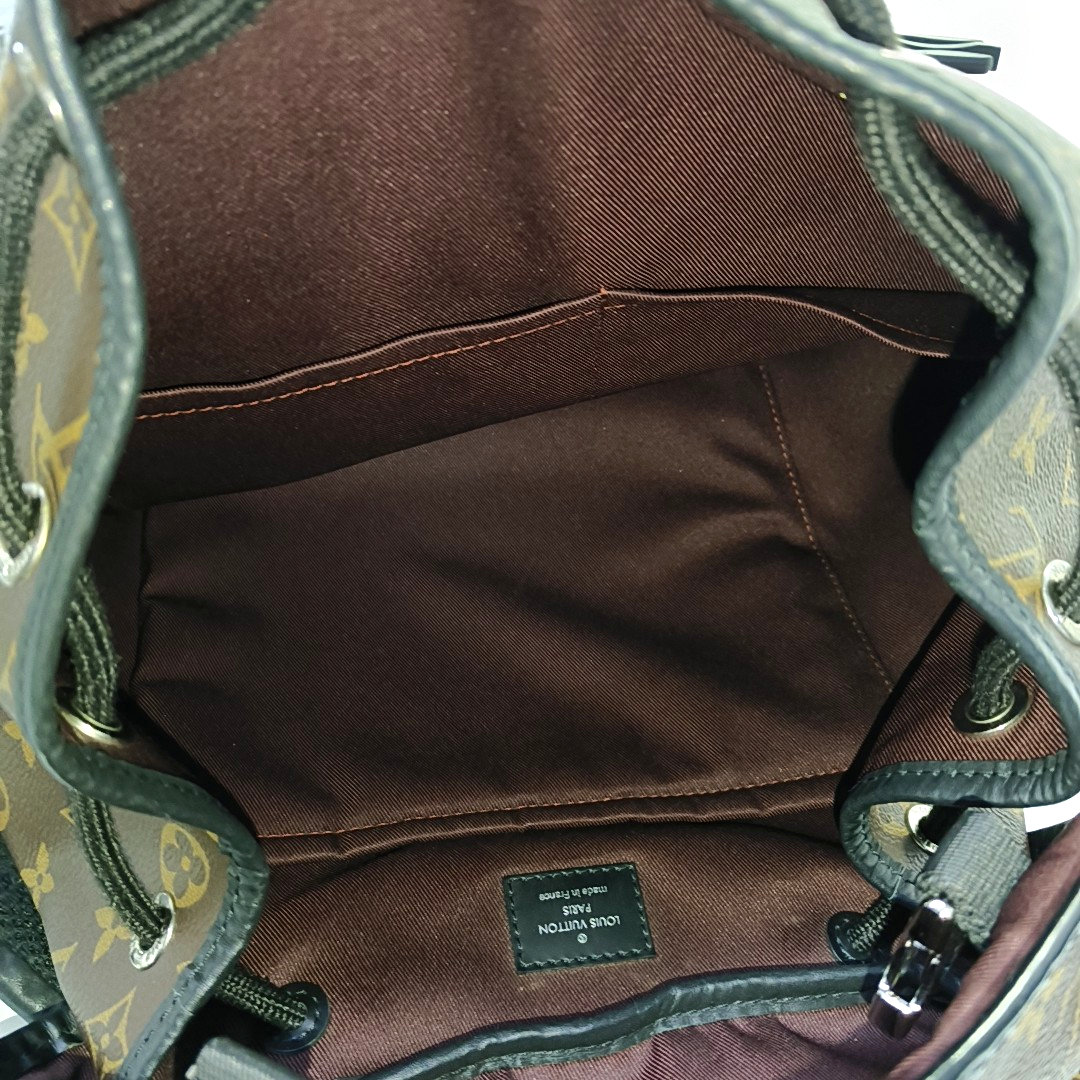 LOUIS VUITTON ZACK Medium Brown Coated Canvas Monogram Backpack Tote Bag Silver Hardware-(SKU)-965082946