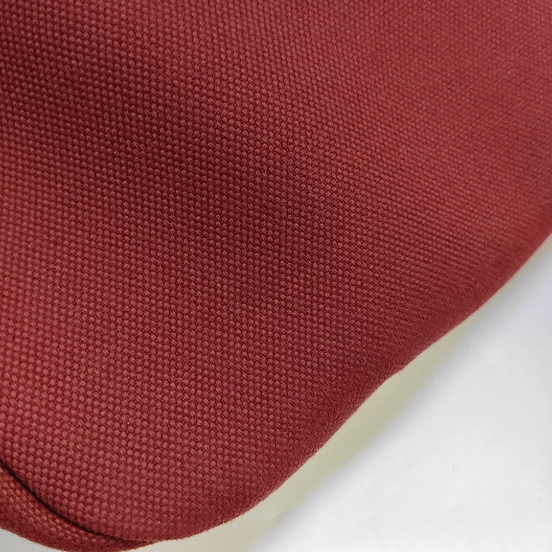 HERMÈS Sac De Pansage Hermes Red Canvas Shoulder Bag Tote Bag Silver Hardware B Removable Strap-(SKU)-969469537