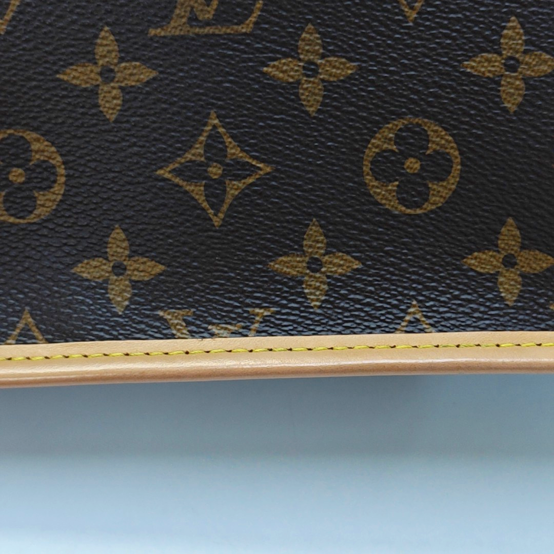 LOUIS VUITTON DIANE Medium Brown Coated Canvas Monogram Crossbody Bag Shoulder Bag Gold Hardware with 2 Detachable Straps-(SKU)-961056306