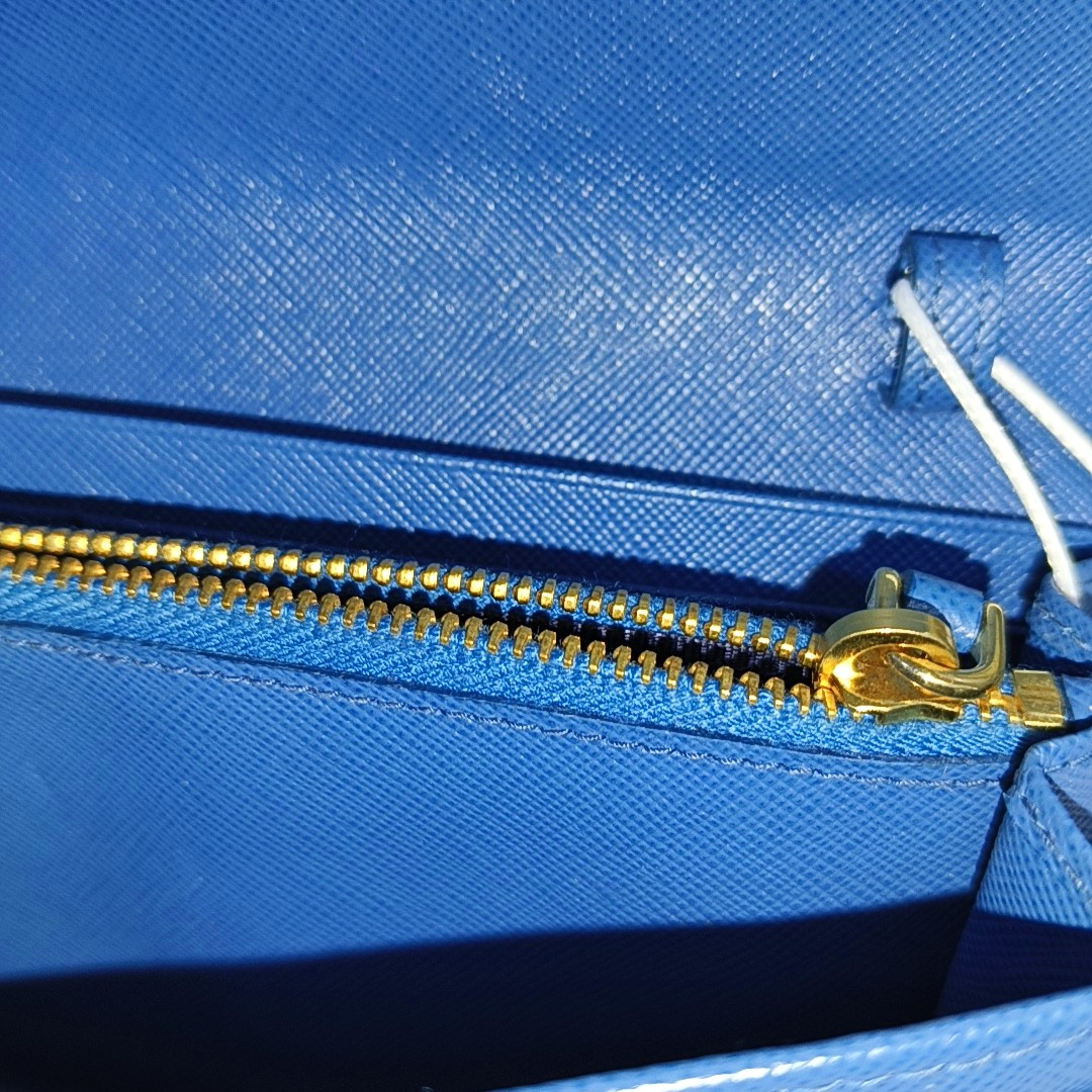 PRADA Blue cowhide cross-grain crossbody bag Golden hardware Removable shoulder strap-(SKU)-14332221