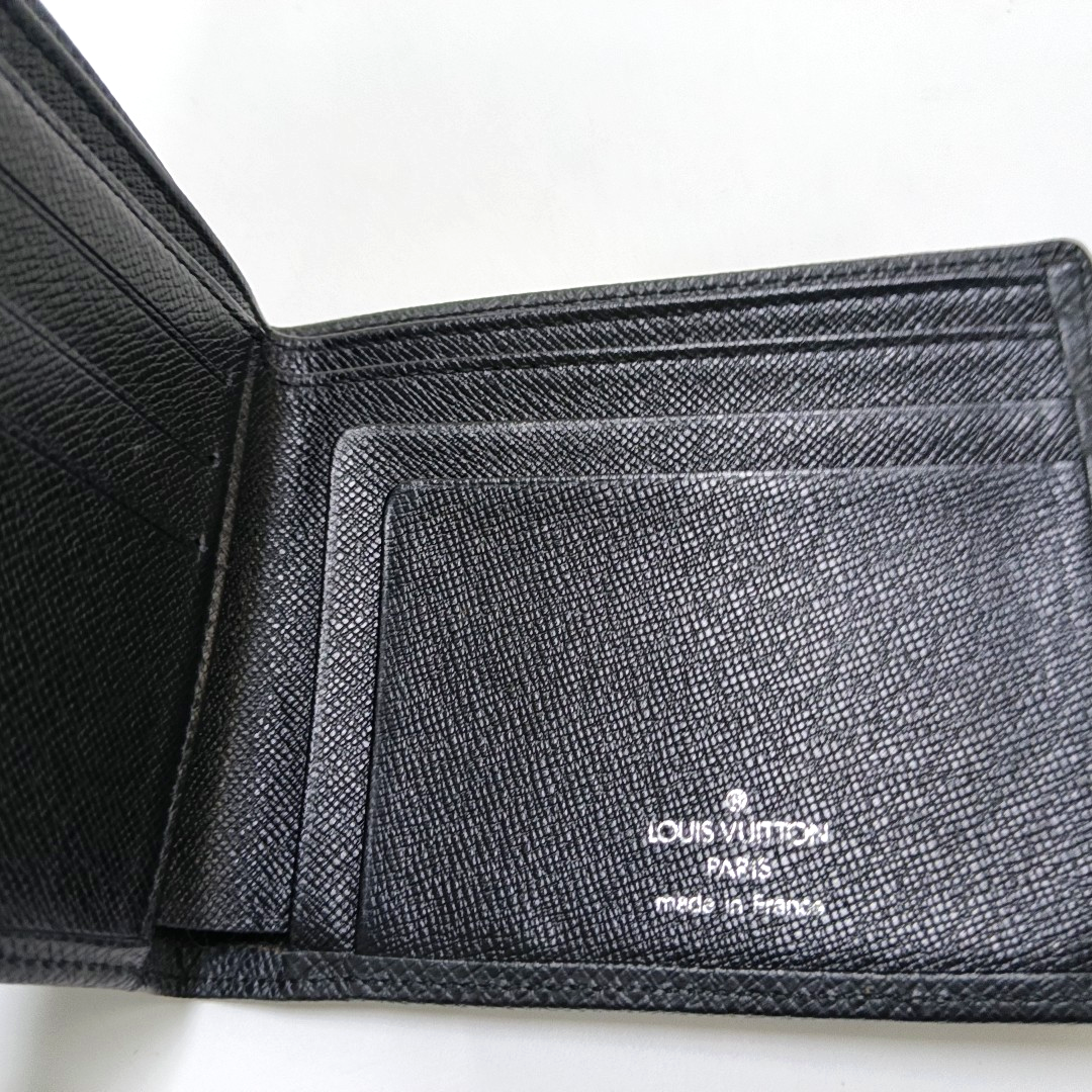 LOUIS VUITTON AMERIGO Black Cowhide Wallet Silver Hardware-(SKU)-956110152