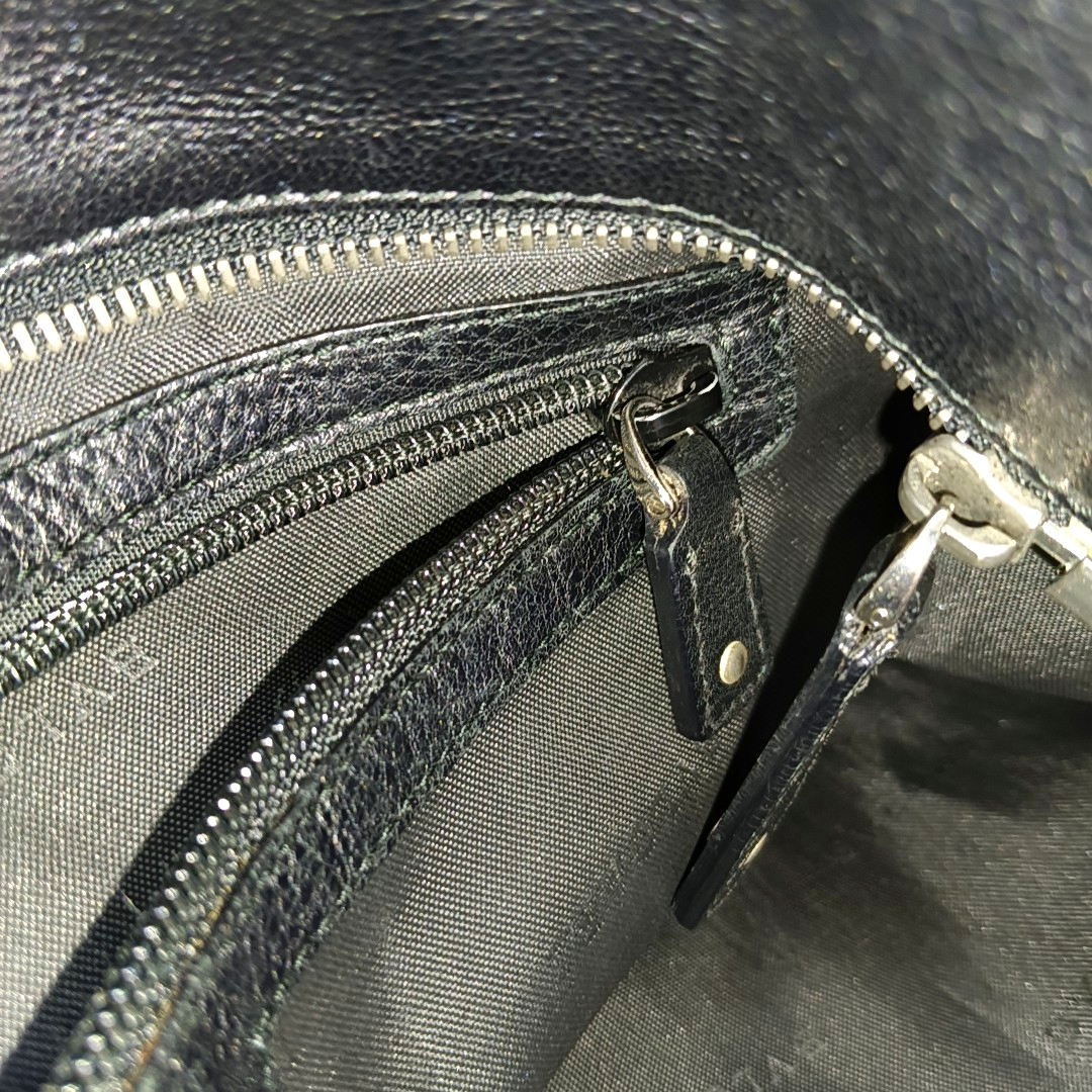 BVLGARI Tote bag Black cowhide tote bag Silver Hardware-(SKU)-958155763
