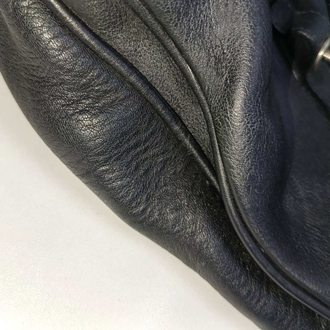 FERRAGAMO Sofia Black cowhide tote bag Silver Hardware-(SKU)-14082748