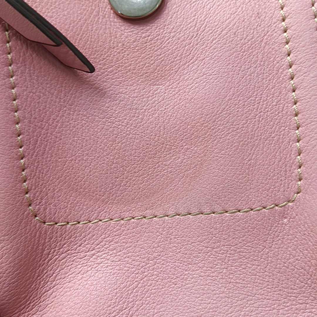 Chloé Faye mini Pink Cowhide Backpack Single Shoulder Bag Golden hardware shoulder straps-(SKU)-958394147