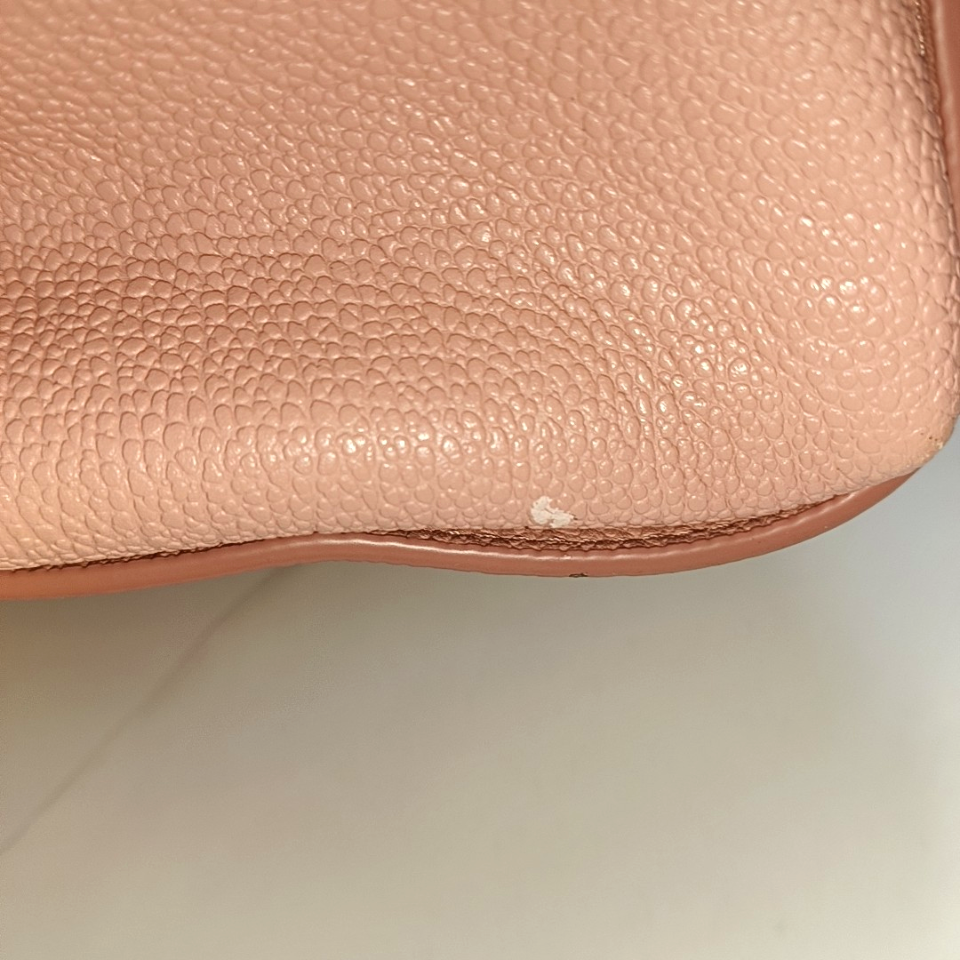 MCM Tote bag Pink Leather Studs Single Shoulder Bag Tote Bag Golden hardware Removable shoulder strap-(SKU)-944137906