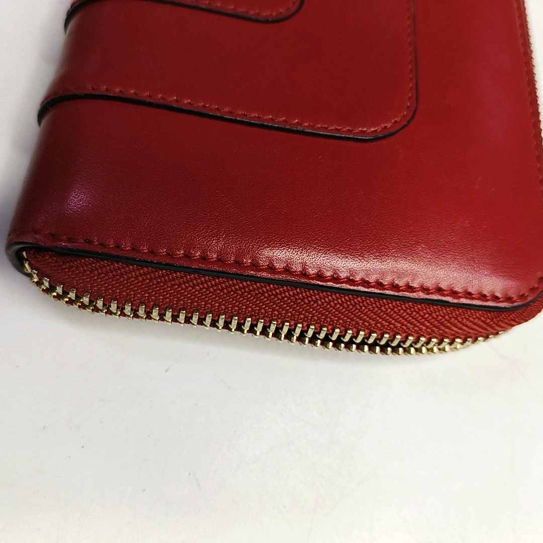 BVLGARI SERPENTI FOREVER Red Cowhide Snake Head Snake Head Wallet Gold Black White Green Hardware-(SKU)-958628798