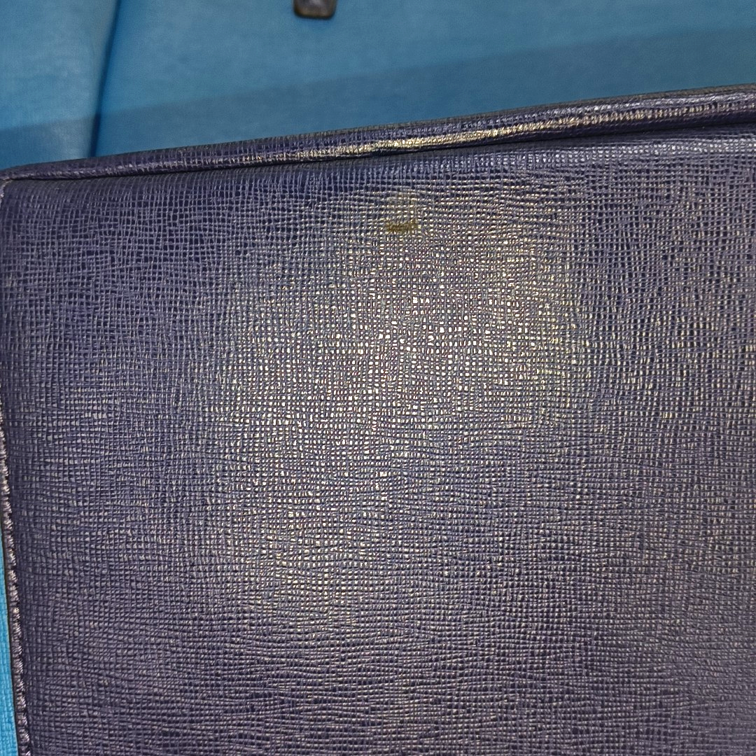 COACH Tote bag Blue Leather Shoulder Bag Handbag Silver Hardware-(SKU)-930395155