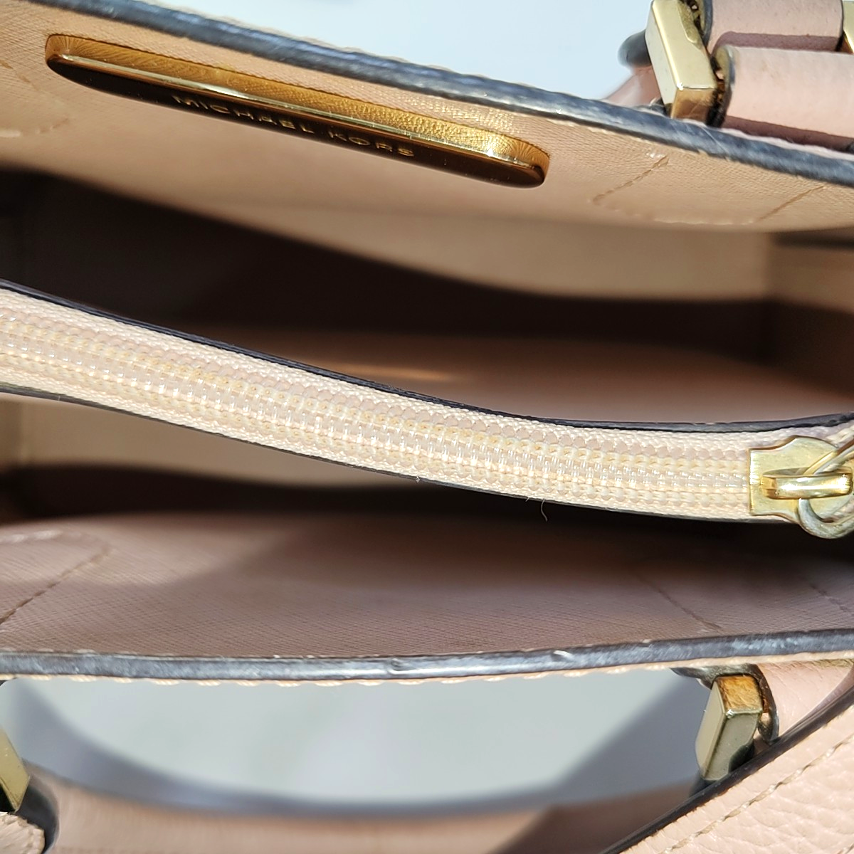 MICHAEL KORS Tote bag Medium size Pink Cowhide Crossbody Tote Bag Single Shoulder Golden hardware Removable shoulder strap-(SKU)-944298162