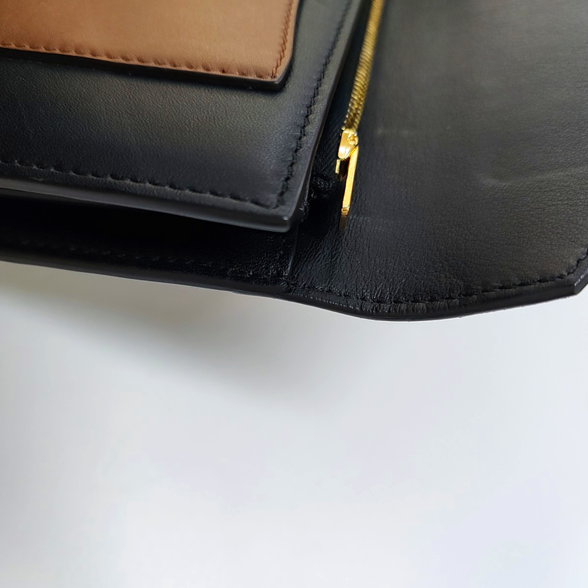 CELINE POCKET Mustard Yellow Leather Wallet Golden hardware-(SKU)-958371129