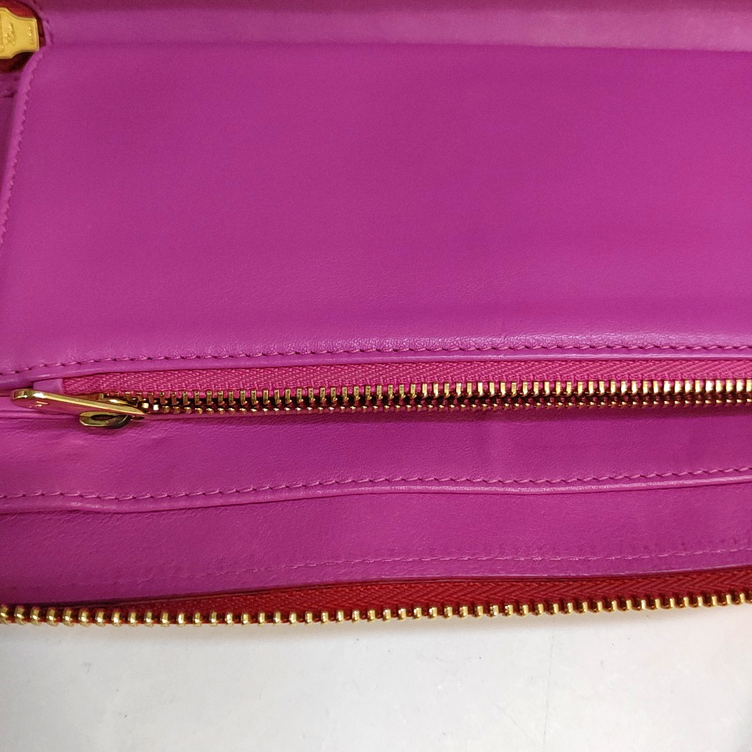DIOR Red Patent Leather Monogrammed Quilted Clutch Golden hardware-(SKU)-939810644