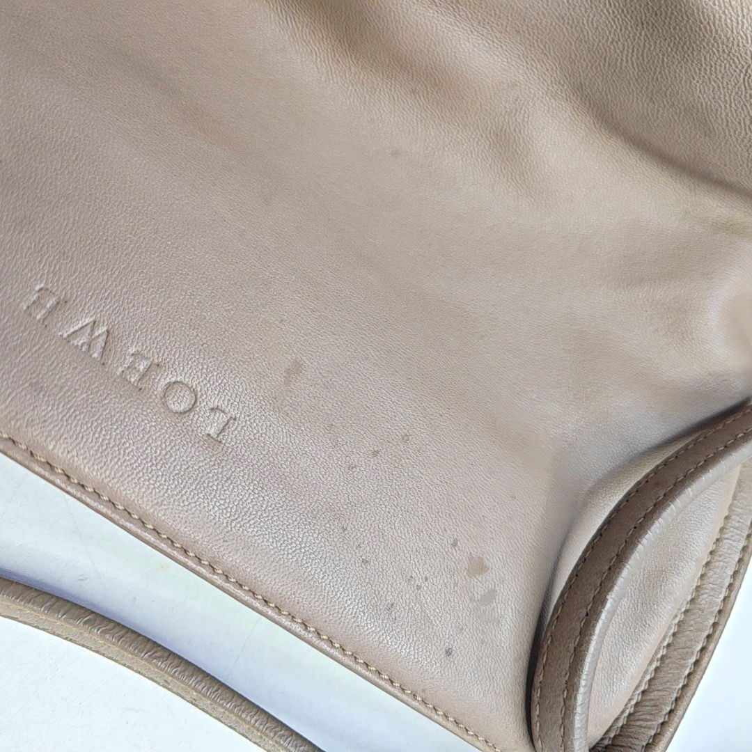 LOEWE Khaki Leather Single Shoulder Bag Tote Bag Golden hardware-(SKU)-958988602