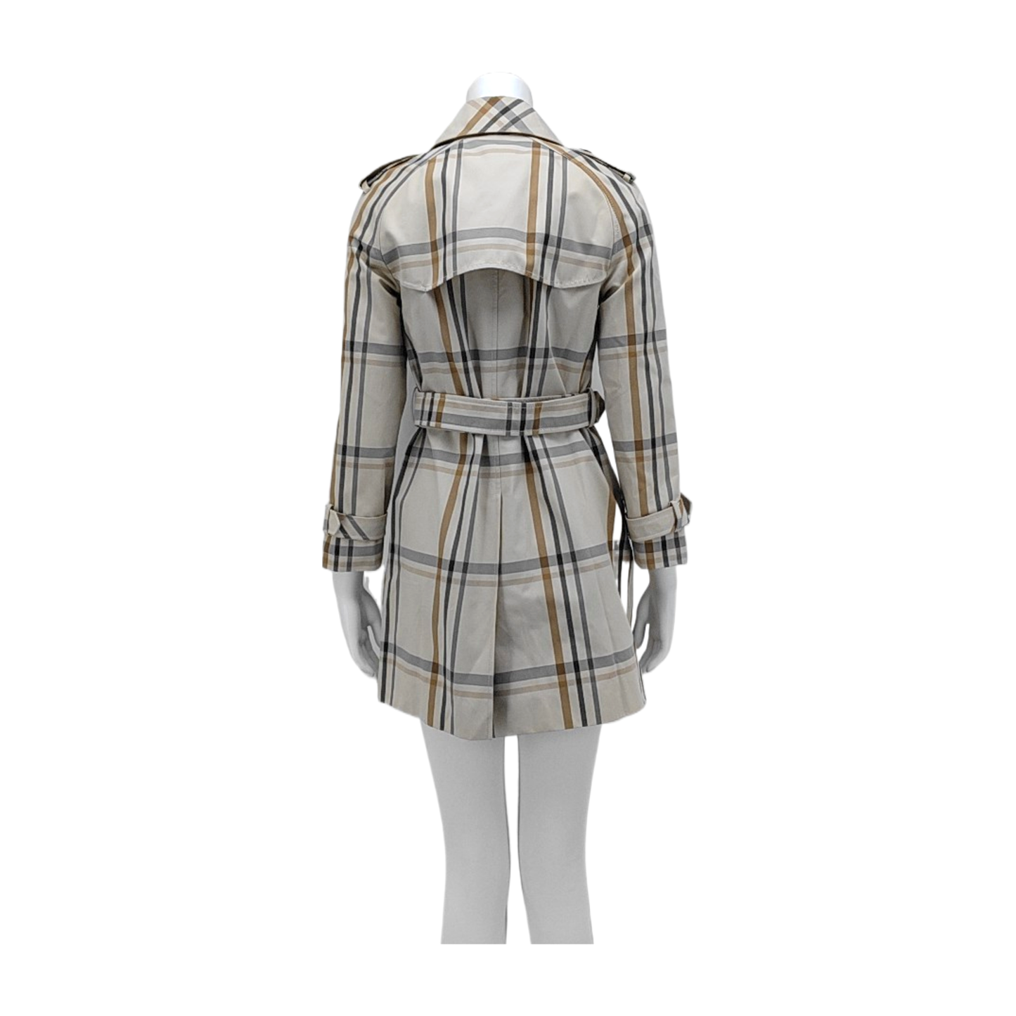 COACH XScode Spring and Autumn Grayish White Cotton Women's Medium Length Windbreaker-(SKU)-943772340