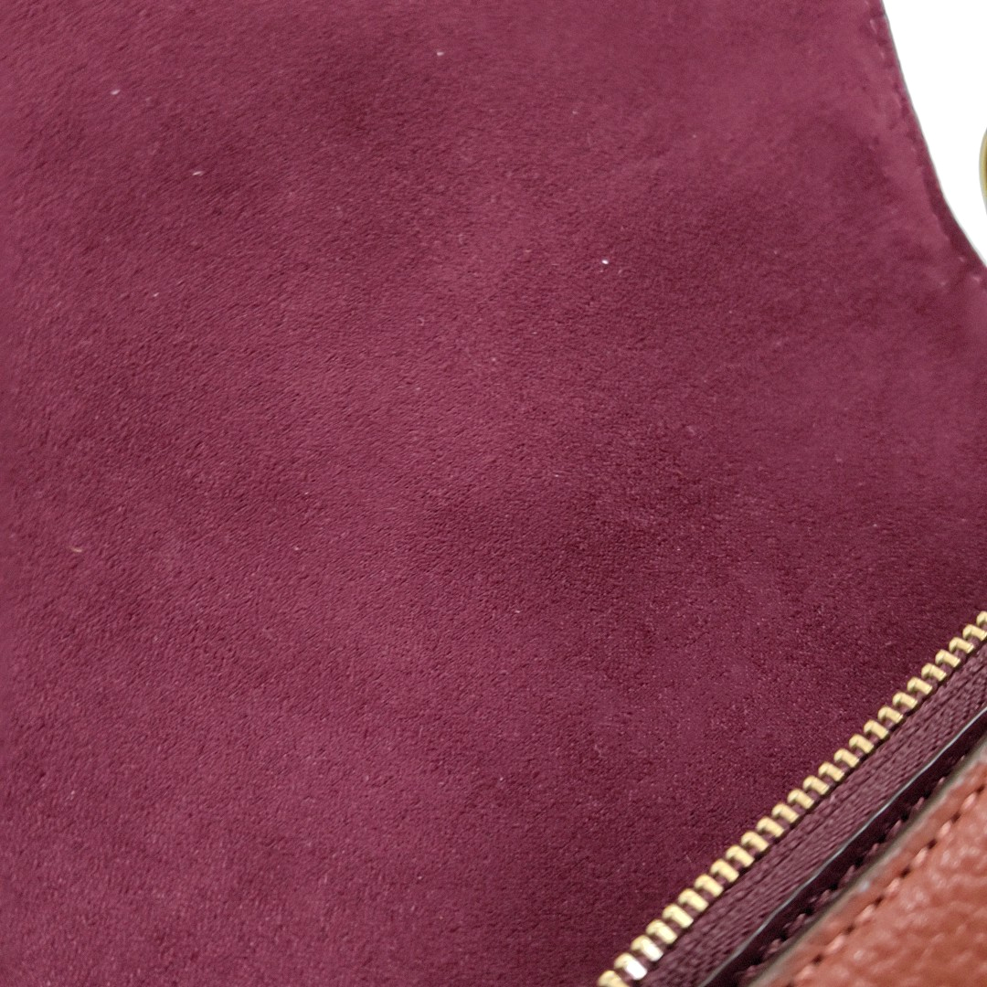COACH BEAT 18 Red Leather Studs Single Shoulder Bag Golden hardware shoulder straps-(SKU)-932856060