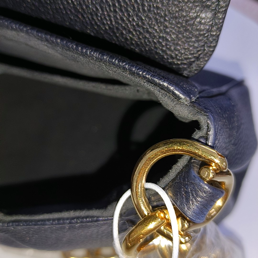 LOUIS VUITTON FAVORITE Black Leather Embossed Shoulder Bag Crossbody Bag 2 Detachable Straps Gold Hardware-(SKU)-963594020